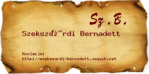 Szekszárdi Bernadett névjegykártya